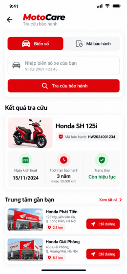 App ô tô / Xe máy